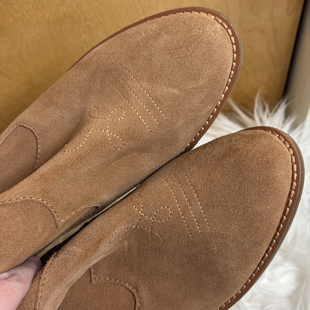 Kelsi Dagger Chestnut Suede Western Ankle Booties - Picture 2 of 13